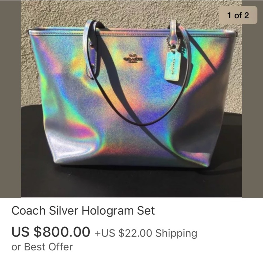 Coach silver hologram set